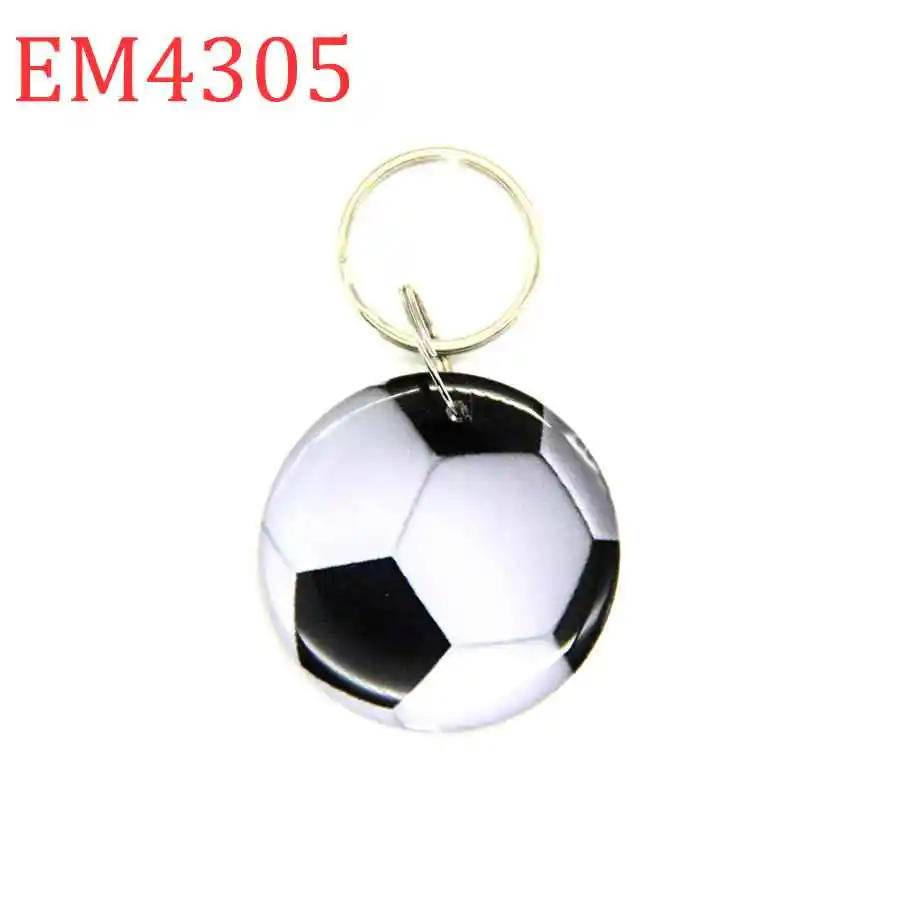1pcs Random Color 125KHZ ID Водонепроницаемый клей футбольный узор RFID брелок жетон значок EM4305 EM4205 брелок для ключей контроль доступа 1 - Цвет: 1pcs Random Color