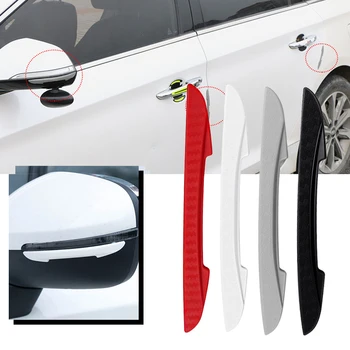 

4pcs Car Door rearview mirror Rubber Edge Guards Trim Protection Strip Scratch Protector Car Crash Door Collision Sticker