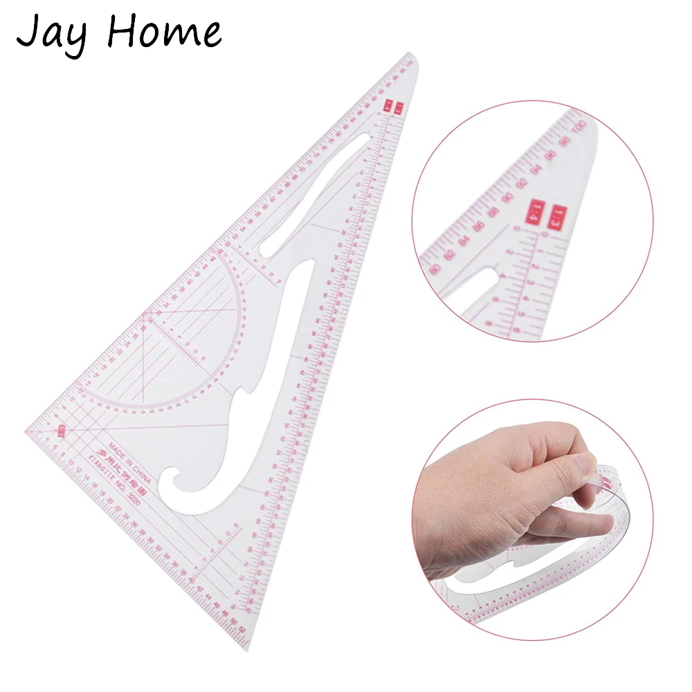 1PC French Curve Ruler Metric Shaped Ruler Dressmaking Drawing Drafting Measure Template Sewing Ruler for DIY Sewing Supplies