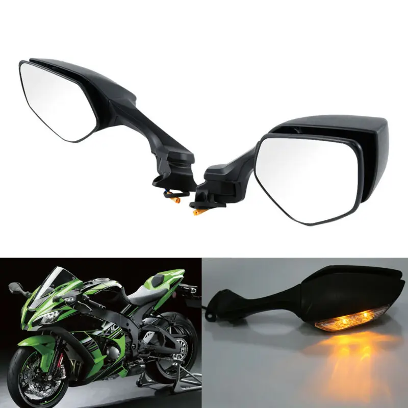 Светодиодные зеркала заднего вида для мотоцикла светильник Тель поворота Kawasaki