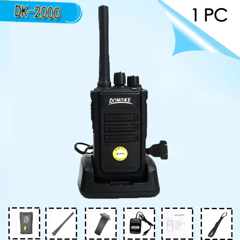 1 PC DK-2000 иди и болтай walkie talkie “иди и телефона VHF Любительская рация yaesu КВ трансивер Портативный двухстороннее радио коммуникатор радиоприемник CB для переносного приемо-передатчика - Color: 1 PC