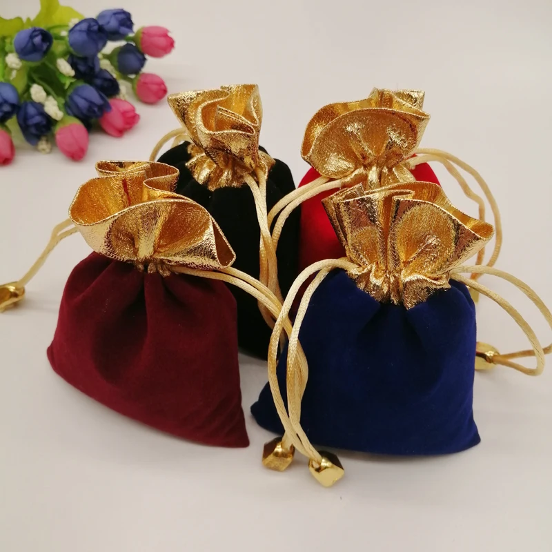 50pcs Multi Size Velvet Bag Jewelry Velvet Pouch Bag Velvet Drawstring Bag Jewelry for Women Wedding Jewelry Display Packing Bag