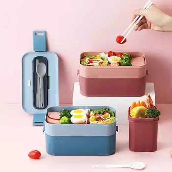 

New Lunch Box Portable Bento Box for Student Office Worker Multi-layer Microwave Heating Lunch Container Kids Box