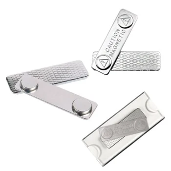 

10pcs Strong Magnetic Name Tags Badge Metal Fastener ID Card Durable Attachment Holder New Arrival