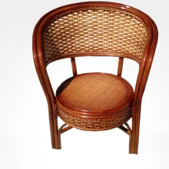 

Rattan chair three-piece balcony table and small coffee combination single seat lounge rattan woven back
