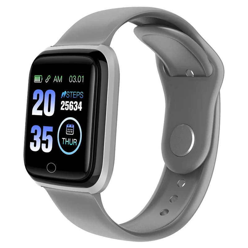 Silver Gray Фитнес-часы M6, Смарт-часы, 5 АТМ, водонепроницаемые, Bluetooth, спортивные, трекер сердечного ритма, напоминание о звонках/сообщениях, умные часы для Android iOS - Цвет: Silver Gray