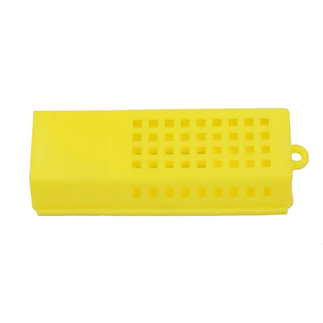 100 db Yellow Mail Queen Cage Bee Multifunkcionális Műanyag Ketrec, Hogy Megakadályozzák A Méhkirálynő Menekülését Keret Méhészeti Szerszámaiból