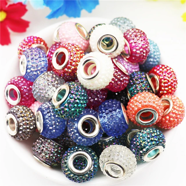 European Bracelet Big Hole Beads  Big Hole Beads Jewelry Making - 10pcs  Color Big - Aliexpress