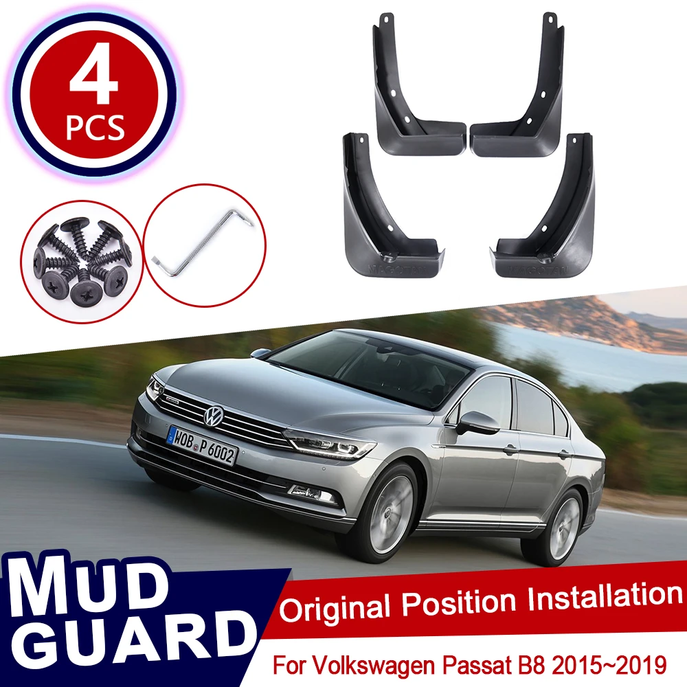 Guardabarros para coche, accesorios para Volkswagen VW Passat 2015 2016 2017 2018 2019, 4 Uds.|Pegatinas para coche| - AliExpress
