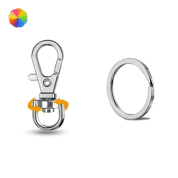 

30pcs/set Metal Lobster Trigger Swivel Clasp Hooks Clip Buckle Jewellery Making Arts Crafts Key Ring Keychain XBFF