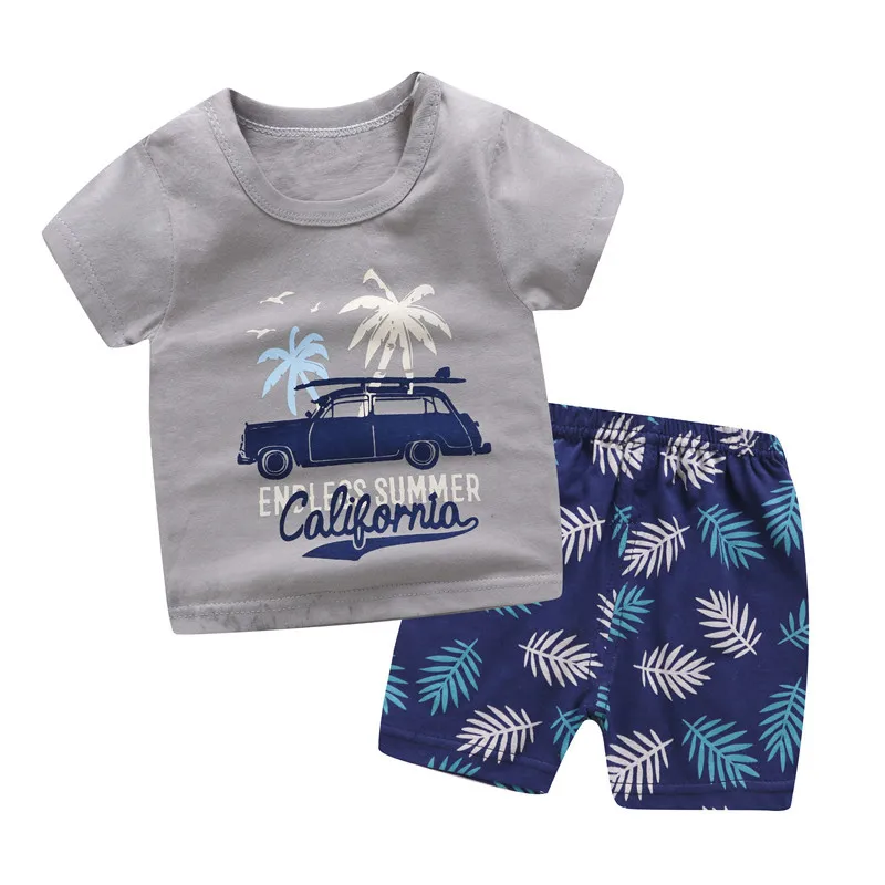 

6M-4T Baby Boy Summer Clothes Set Sports Tshirt+Shorts Suits Infant Newborn Baby Boy Girl Clothes Baby Boy Clothing Set