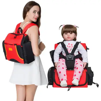 

Double Shoulder Chair Mummy Bag Multi-function Large Capacity Baby Out Portable Seated Stool Travel Bag For Mummy Supplies