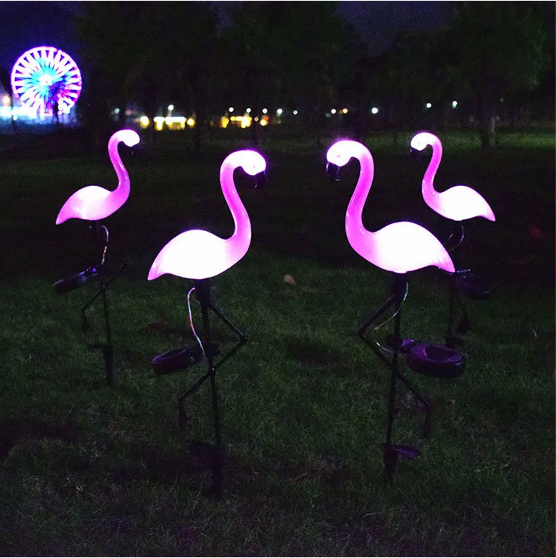 3Pack Solar Flamingo Stake Light Led Lawn Lamp Outdoor Solar Light for Garden Decorative Waterproof  Landscape Garden Yard Lamp solar lights
