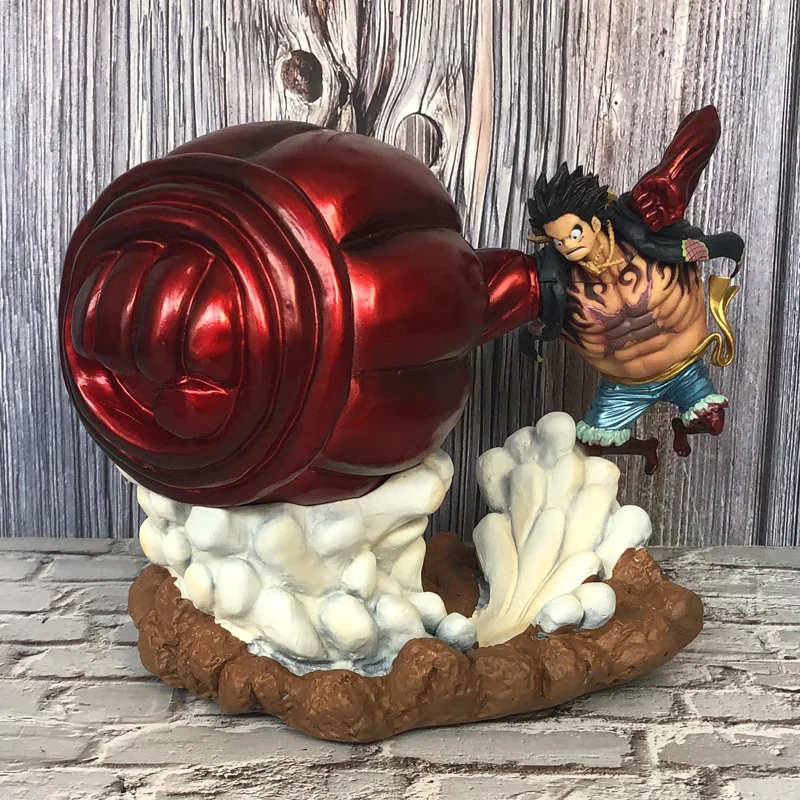One Piece Statue Monkey D Luffy 4th Gear Big Hand Ape King Gun Straw Hat Pirates GK Action Figure Collection toys BOX 36CM Q626 | Игрушки и