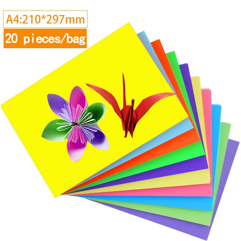 Color Copy Paper A4 80g 50/100 Sheets Kids Handmade DIY Card Scrapbook  Paper Double Sided