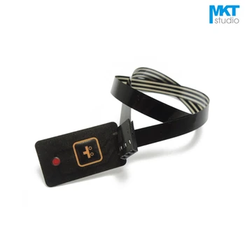 

10Pcs Squared Black ON/OFF 1*1 Membrane PVC Matrix Keypad Panel Switch With Red LED Indicator