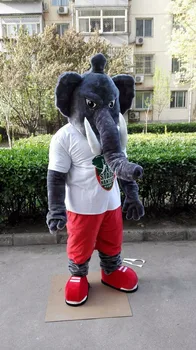 

Grey Elephant Mascot Costume Suits Cosplay Party Game Fancy Dress Outfits Advertising Promotion Carnival Halloween Easter Adults