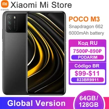Global Version POCO M3 4GB 64GB/128GB 6000mAh Battery Snapdragon 662 Octa Core 48MP Camera  6.53" FHD+ Dot Drop display
