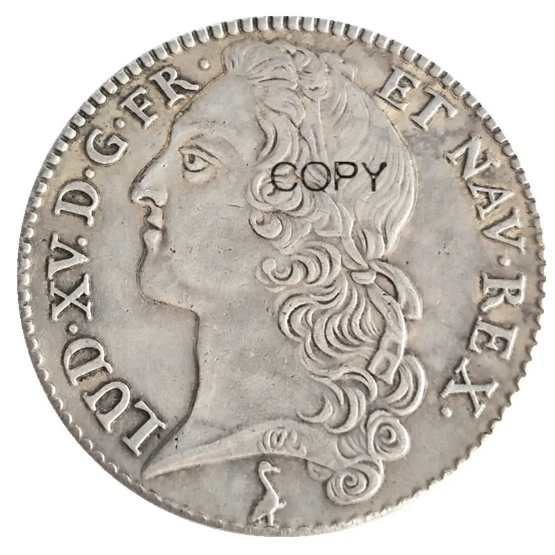 

France 1764 1/2 Ecu - Louis XV Silver Plated Copy Coins