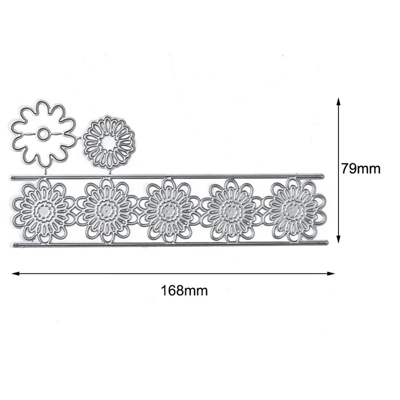 InLoveArts Daisy Flower Border Metal Cutting Dies Frame Scrapbooking Christmas Stencils Embossing Paper Die Cut Photo Album