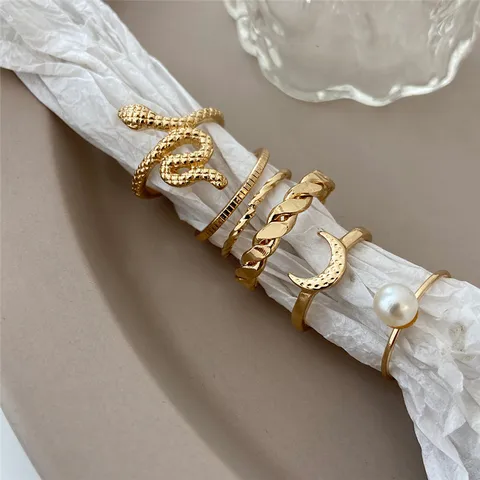 Silver Plated Angel Wings Ring for Womens Gothic Punk Steampunk Heart Butterfly Skull Ring Sets Party Jewelry 2021