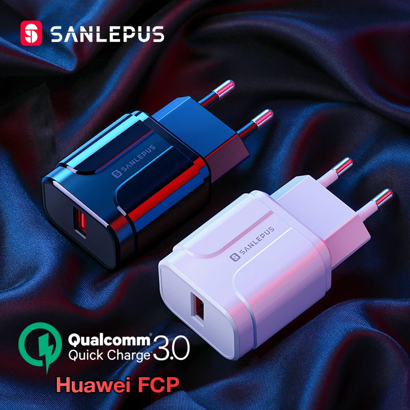 SANLEPUS 18 Вт USB зарядное устройство Быстрая зарядка 3 0 быстрая стена мобильный