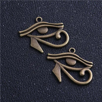 6 шт. 26*32 мм два цвета Rah Egypt Eye Of Horus египетские Подвески для колье браслет ювелирных изделий - Окраска металла: Antique Bronze