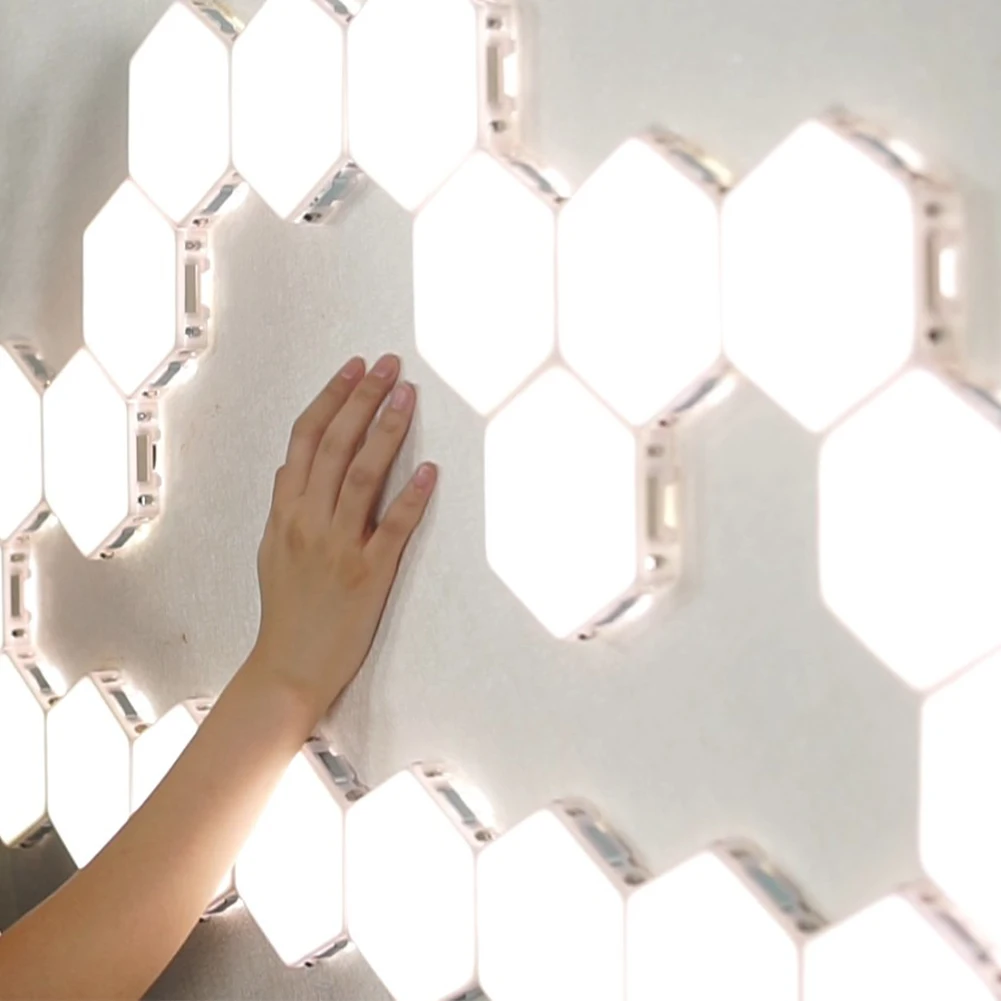 

Modular Hotel Bedroom Hexagonal Lamps Set Sensitive Home Magnetic Night Led Wall Lights Decorative Porch