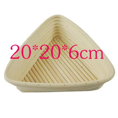 20x20x6cm Новая европейская Ферментированная корзина из ротанга, ручная работа, форма для выпечки хлеба, треугольная пищевая тарелка, ротанговая миска - Цвет: 20x20x6cm