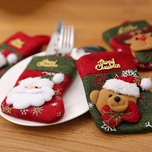 1 шт., рождественские чулки, подвесные украшения на елку, новогодний мешок для конфет, подарочные носки, рождественские украшения
