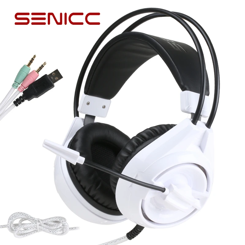 Проводная игровая гарнитура SENICC W251 оригинальная Геймерская Гарнитура