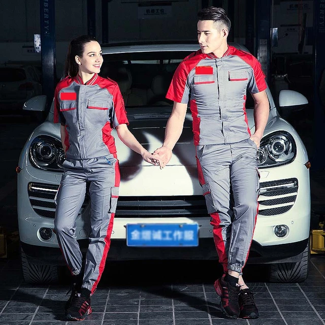 Ropa de trabajo de manga larga para hombre y mujer, uniforme de trabajo para  Taller de coche, traje de trabajo mecánico, monos - AliExpress