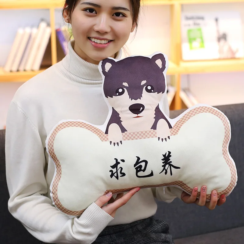 

Husky God Annoying Dog Two Ha DOG'S Head Pillow Doll Plush Toy Dog Years Mascot Birthday Gift BOY'S And GIRL'S