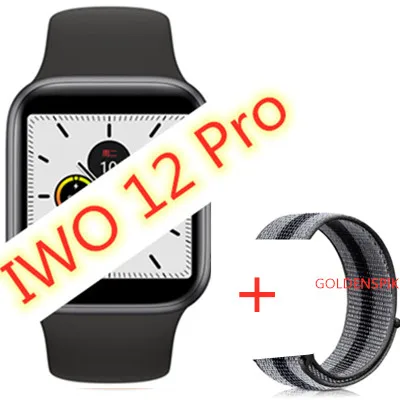 IWO 12 Watch series 5 1:1 Смарт-часы женские человек 40/44 мм для apple iPhone X 11 IOS Android телефон smartwatch IWO12 PK IWO 11/10 - Цвет: Nylon strap