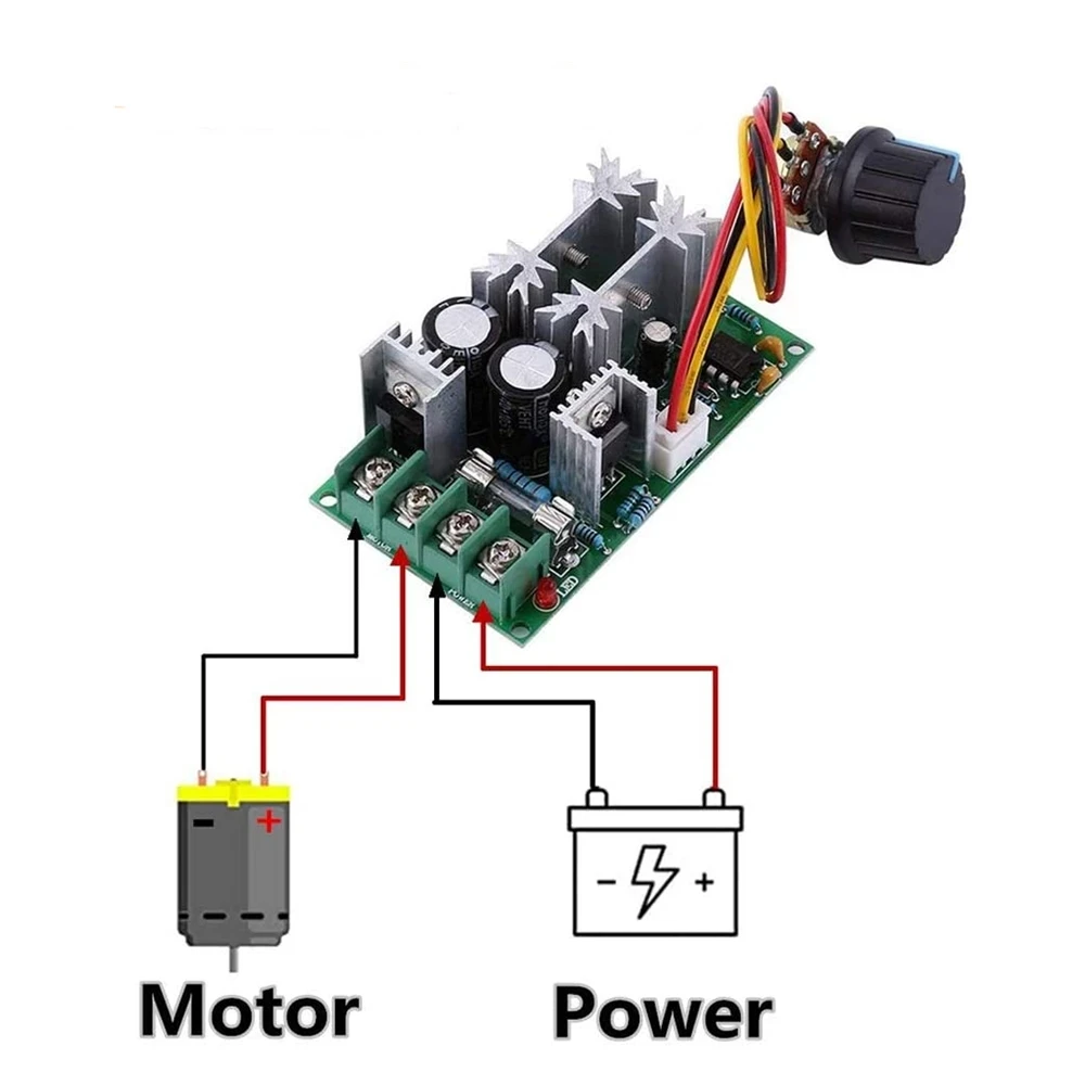 Motor Speed Controller DC10-60V DC Motor Speed Regulator 20A Current Regulator