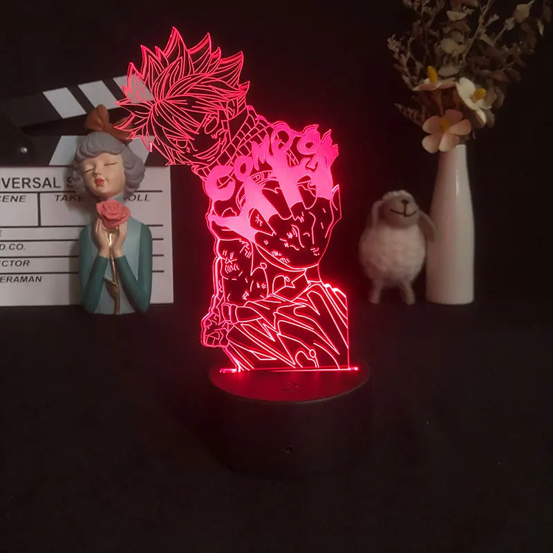 

Fairy Tail Led Light Anime Figure for Home Decoration Birthday Gift Manga 3D Night Lamp Natsu Dragneel Fairy Tail