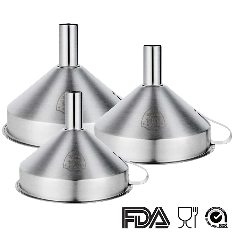 Small Kitchen Funnel, Liquid Filter, Oil 3pcs 売れ筋介護用品も！