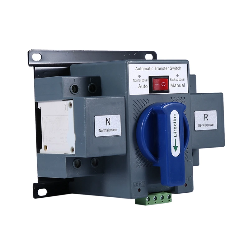 63A 2P Dual Power Mini Automatic Transfer Switch CB Level 50/60HZ AC220V