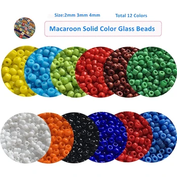 

Macaroon Opaque Colors Glass Seed Beads Multi Size 2mm 3mm 4mm Austria Solid Glass Beads For Jewelry DIY Making Accessories 10g