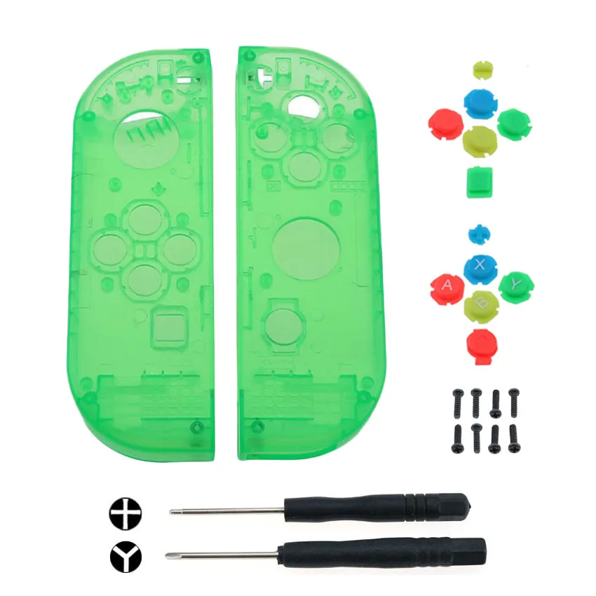 T cltgxdd Color Plastic Shell Replacement Repair Kit DIY Case Cover Housing for Nintend Switch Joy-Con Controller Button - Color: T