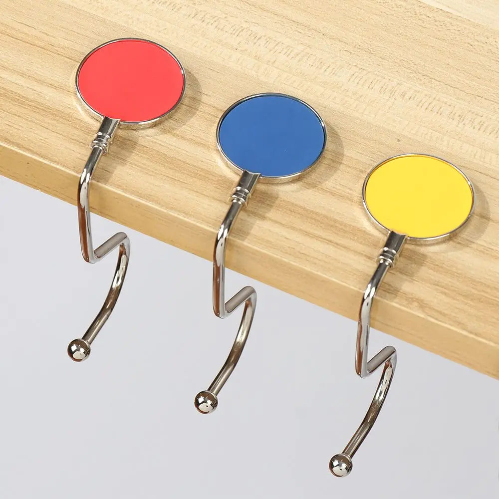 1Pcs Portable Crystal Bag Purse Hook Handbag Hanger Table Hook Durable Metal Desk Hanger Hooks Bag Organizer Accessories