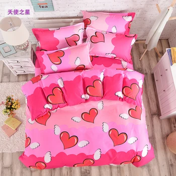 

New Superfine fiber bedclothes 4PC Bedding Sets full Queen king Size 4PC Jacquard Duvet Cover +Bedsheet +Pillowcases Bedlinen