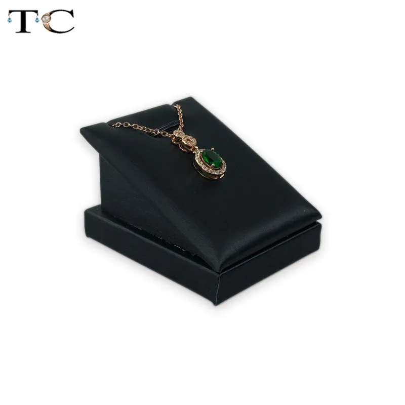 Мягкий черный ожерелье из искусственной кожи Дисплей подвеска Orgnaizer держатель