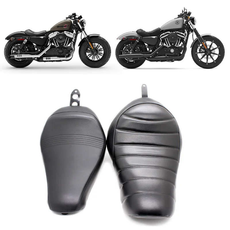 Мотоциклетное кожаное сидение с двумя задними сидениями водителя для Harley Sportster XL