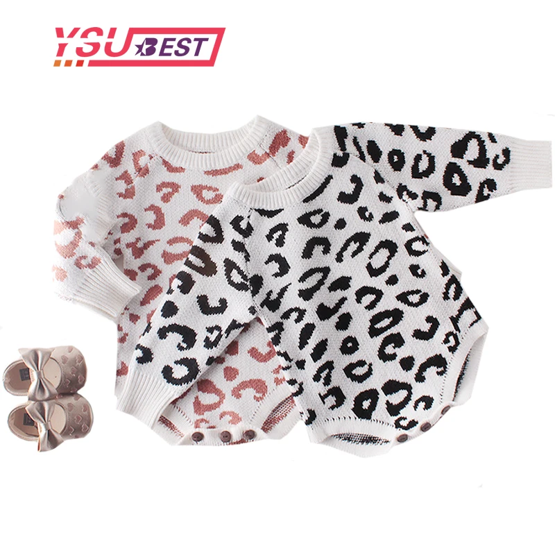 

New Leopard Baby Girl Romper Cotton Knit Infant Onesie Baby Romper for Girls Jumpsuit Toddler Costume New Born Baby Girl Clothes