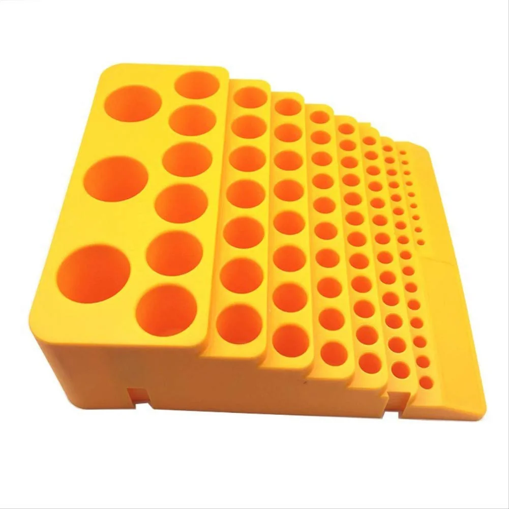 

Tool Box Storage Multifunction 85 Holes Reamer Milling Cutter Plastic Desktop Drill Bit Portable Accessories Thickened Rack