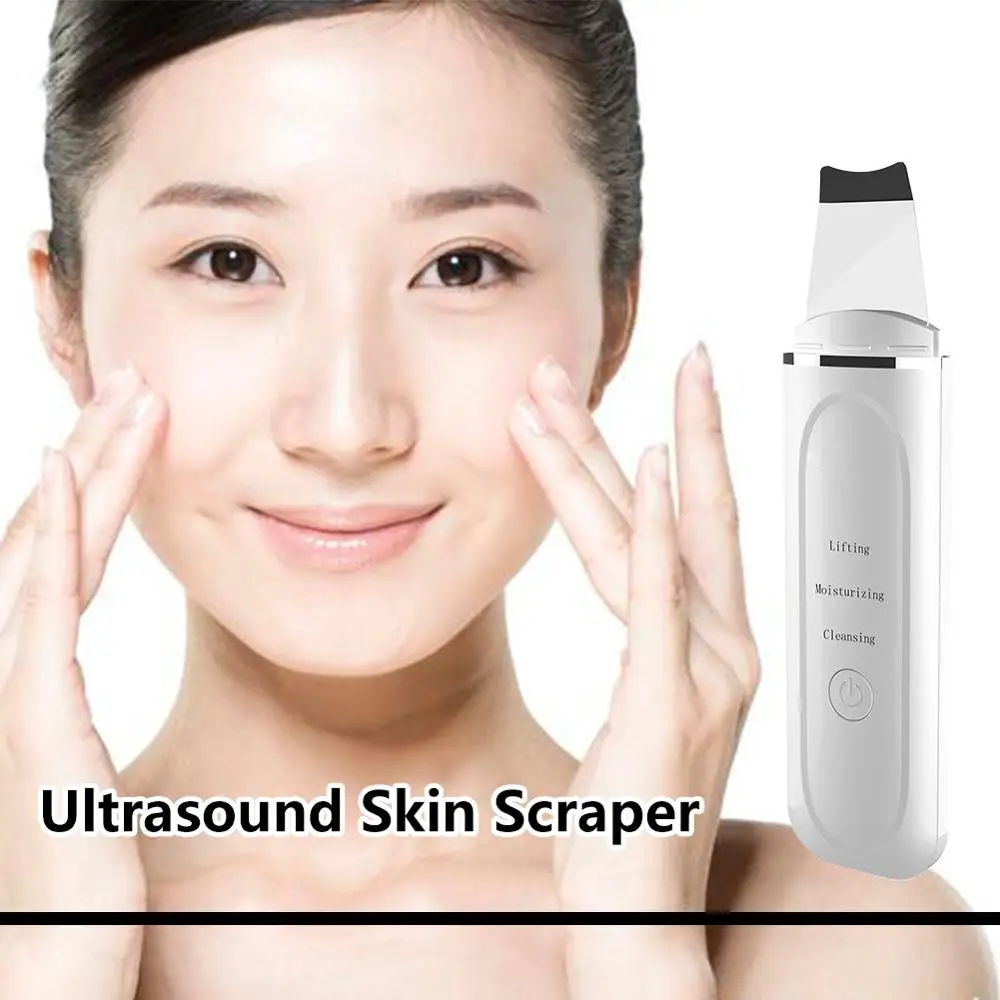

3 Modes Rechargeable Ultrasonic Facial Skin Scrubber Face Cleaning Device Reduce Wrinkles Spots Facial Whitening Lifting