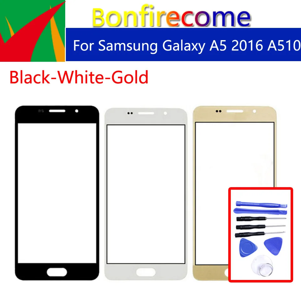 A510 сенсорный экран для Samsung Galaxy A5 A510 SM-A510F A510F SM-A510F/DS сенсорный экран передняя стеклянная панель внешняя стеклянная линза 5,2"