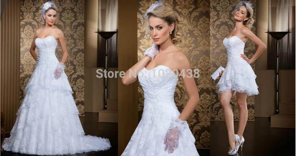 Фактические lmages vestidos de noiva специальный «Два в одном» кружевное свадебное платье для невесты с Съемная юбка мать и дочь, платья для матери невесты