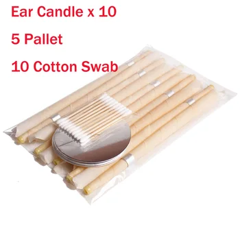 

Ear Cleaner Hopi Ear Candle 10Pieces Wax Remover Horn Earplug Tray Round Aromatherapy Ear Candle Indiana Candling Fragrance